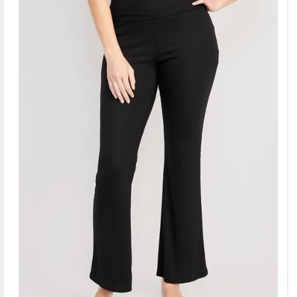 Mid-Rise UltraLite Foldover-Waist Flare Lounge Pants in MEDIUM TALL - Picture 1 of 4
